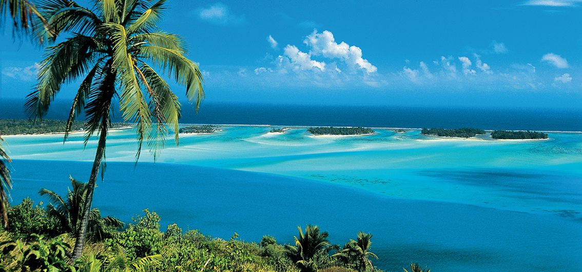 Das Atoll Bora Bora (Französisch-Polynesien) im Süd-Pazifik