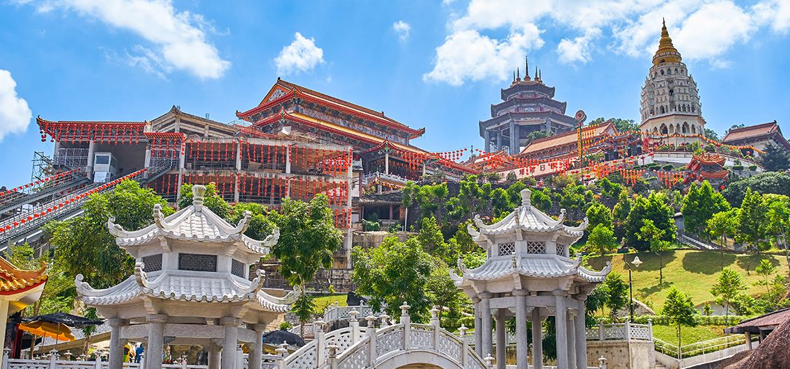 Der Kek-Lok-Si-Tempel in der UNESCO-Welterbe-Hafenstadt George-Town