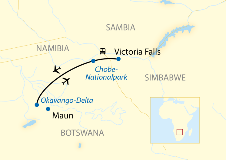 Karte Reisebaustein Chobe und Okavango_2597