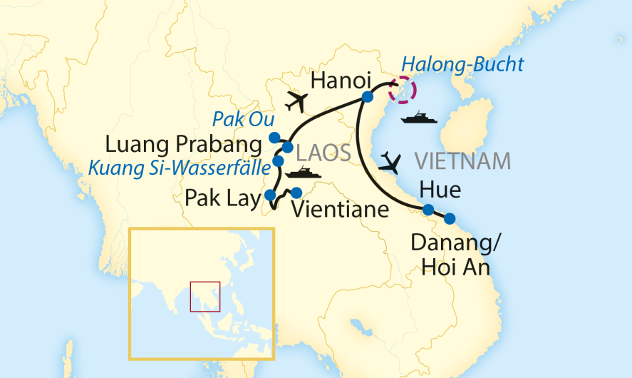 Karte Mekong Königsstädte und Naturwunder Indochinas_2625