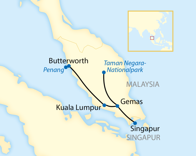 Karte_Singapur - Singapur im Eastern and Oriental Express_Wild Malaysia_2857_2025