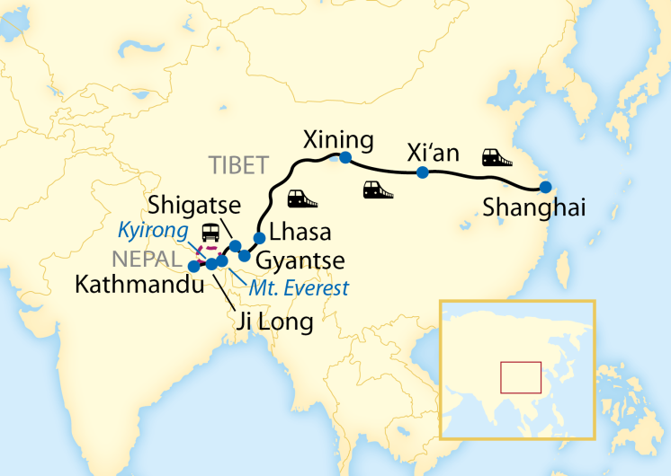 Karte_Tibet-Bahn_Shanghai - Kathmandu_2384_2022