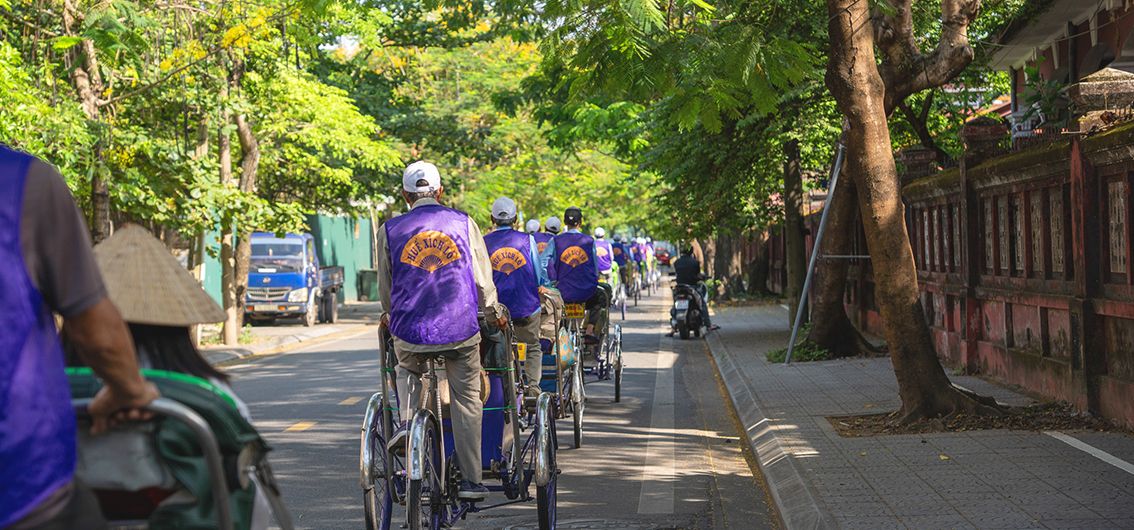 Rikscha-Fahrt in Vietnam